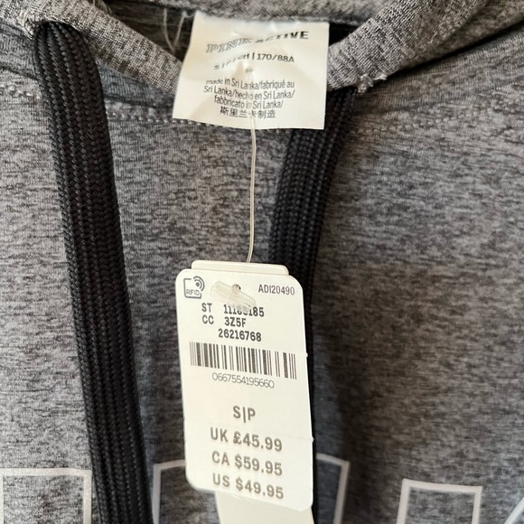 PINK gray technical hooded pullover - Picture 4 of 9